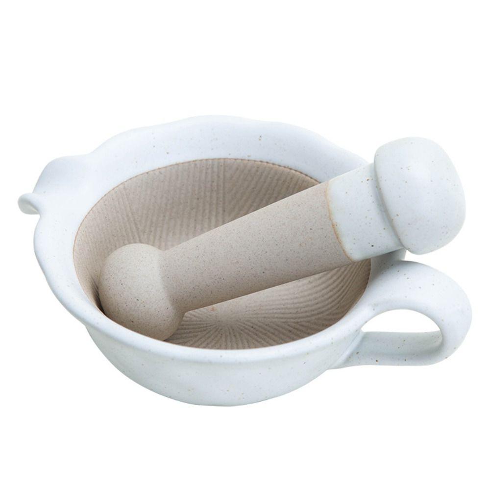 Manual Ceramic Grinding Bowl Safety Rice Paste Bowl Baby Food Milling Bowl  Garlic Ginger Grinding