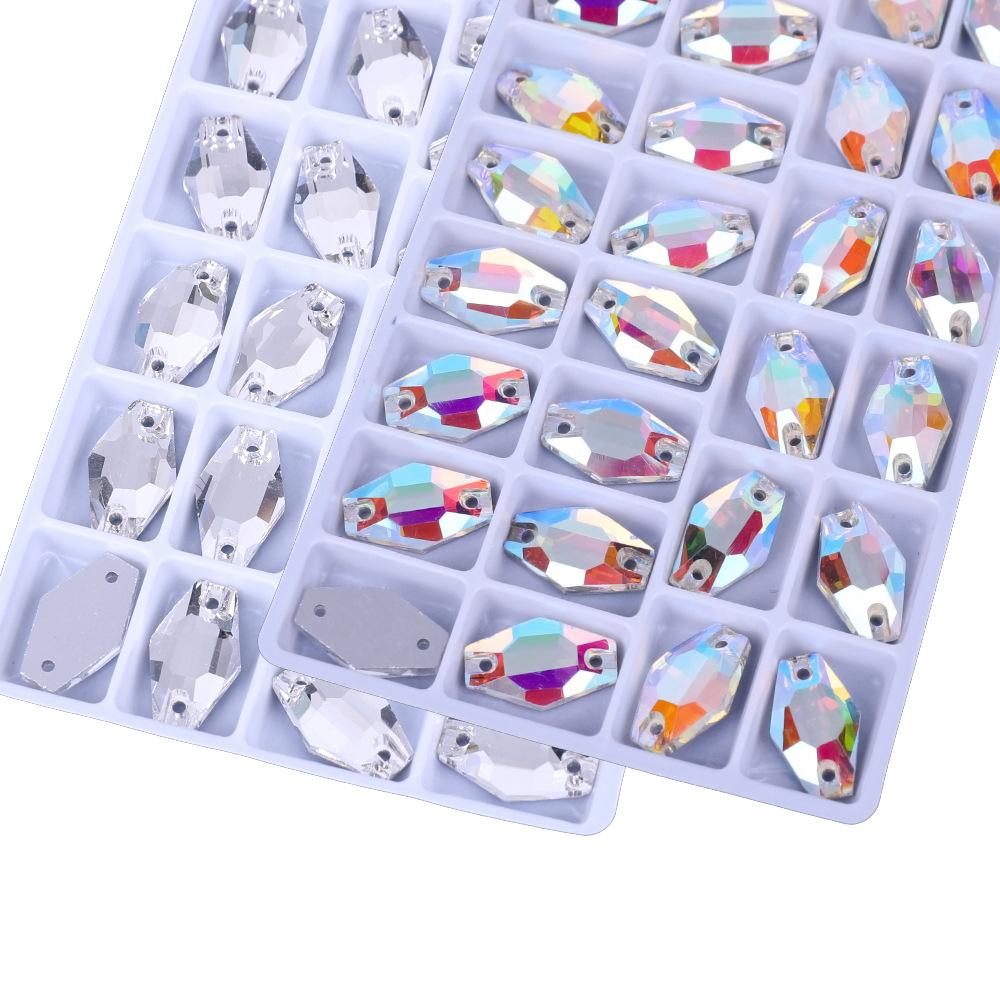 Ваза с плоским дном, стеклянная, сшитая вручную, цветная, с двойным отверстием, цветная, с кристальной плоской пряжкой, стеклянные стразы, материал для самостоятельного изготовления