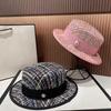 European Socialite Style Delicate and Elegant Pearl Flat Top Jacquard Hat Pink Tweed Top Hat Fashionable Women's Party Top Hat