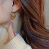 Minimalist Simple Fashionable Stylish Blue Red Green Brown Color Heart Metallic Women Earrings New Arrival Korean Style Brincos JewelrySimple Jewelry