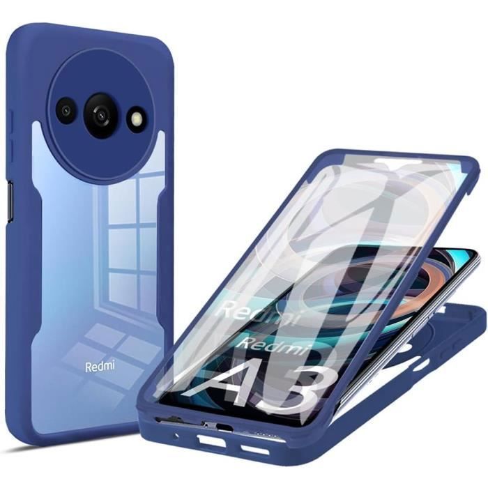 Защитный чехол 360 - E.F.CONNECTION - для Xiaomi Redmi A3 - Полужесткий - Силикон и ПК - Темно-синий