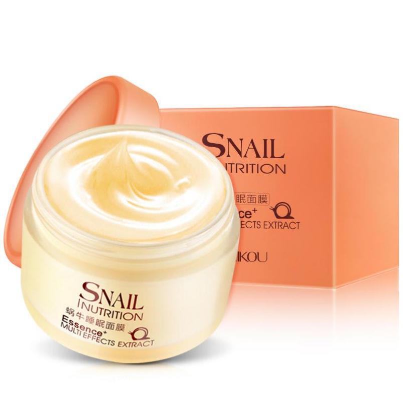 LAIKOU No Wash Snail Sleeping Mask Essence Moisturizing Night Cream Anti Aging Wrinkle Nutrition