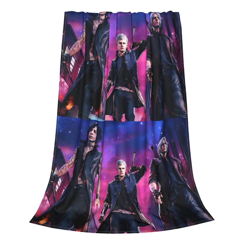 Game Vergil Dmc Blanket Devil May Cry Wool Funny Warm Throw Blanket for Home  Winter