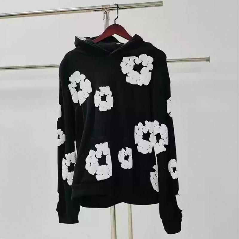 Худи из плотного хлопкового футера 450 г с цветочным принтом - DENIM TEARS.