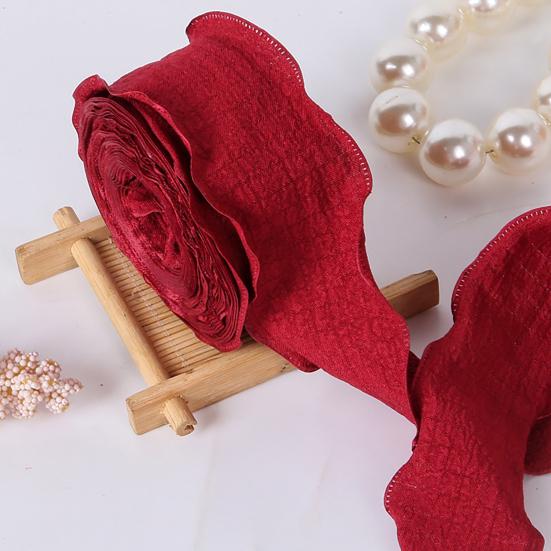 1 рулон 900x4 см плиссированной ленты отделки DIY шитье цветок свадебные букеты подарочная коробка упаковка оборка край ленты однотонная полиэстеровая декоративная лента