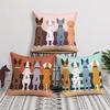 Dog Back View Cushion Cover Short Plush Soft DoubleSided Printing Pillow Case Cozy Sofa Bedroom Home Decor Gift