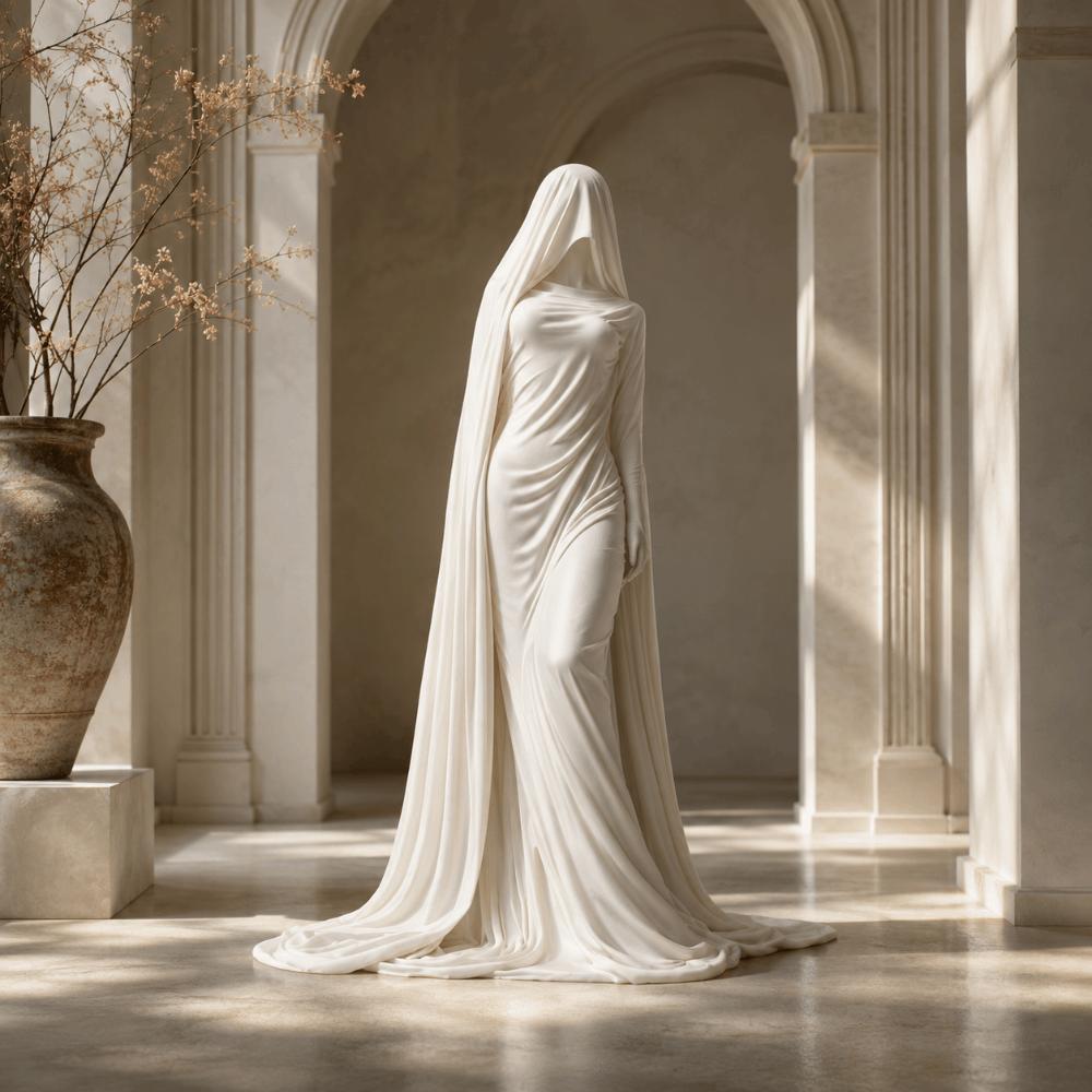 Ghost Girl Cloak Woman Statue Decoration Character Sculpture Wine Cabinet Decor