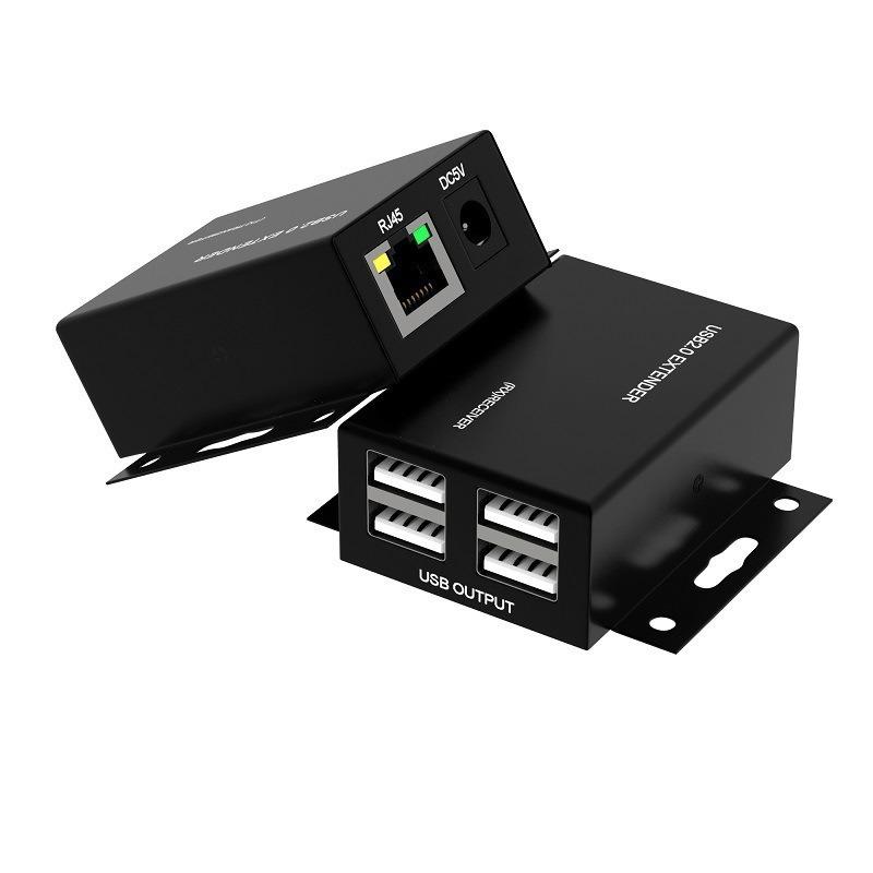 Промышленный USB 2.0 удлинитель 50 м: Удлинительный кабель RJ45 на USB для использования с камерой