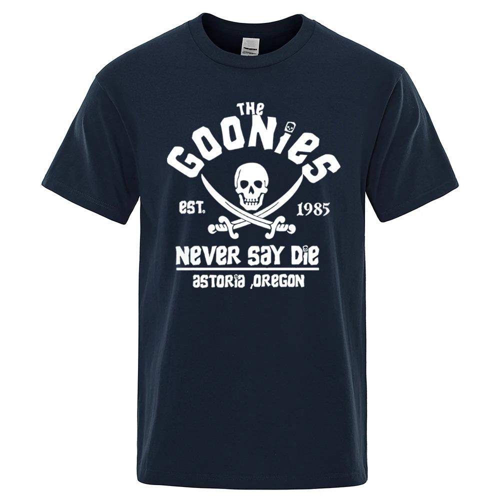 Мужская футболка Oregon Pirate Flag Never Say Die Astoria Casual Хлопок Дышащая Короткий рукав Брендовые топы