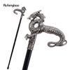 Silver Luxury Dragon Walking Cane Fashion Decorative Walking Stick Gentleman Elegant Cosplay Cane Knob Crosier 93cm