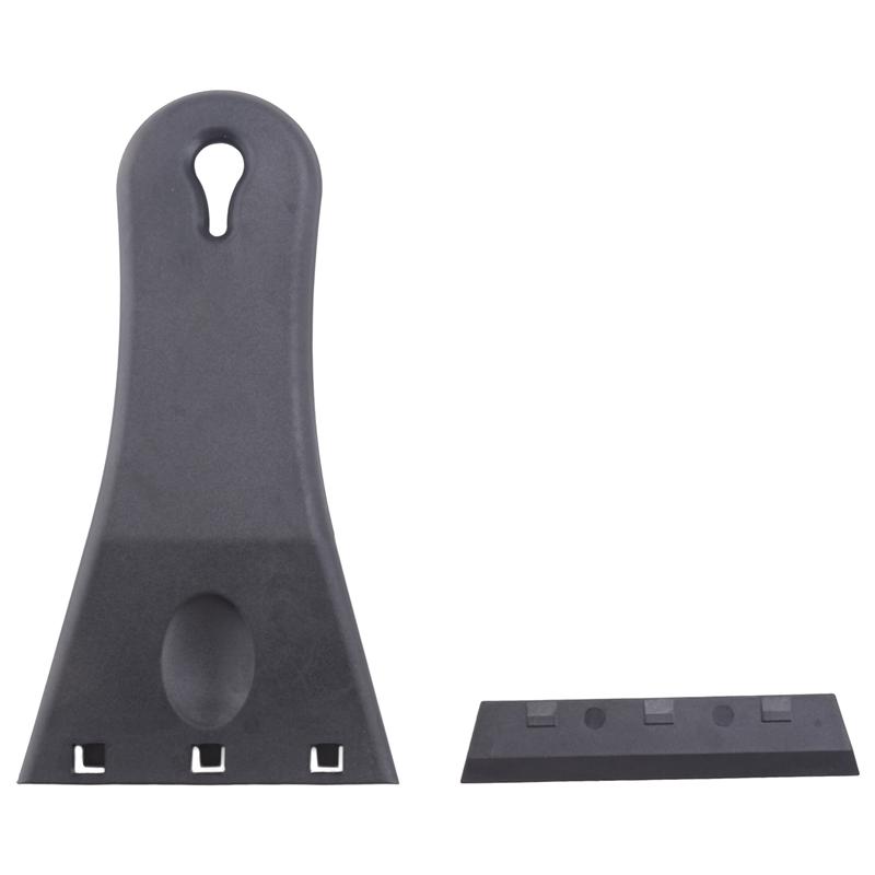 B-Est 2 PCS Blade Scraper With 100Pcs Single Edge Plastic Blades, Extra Big Scraper Tool Black For Removing Paint Spots