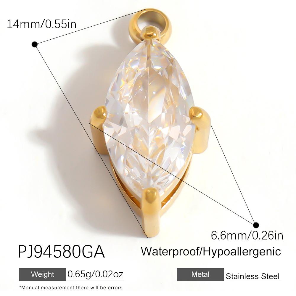 Водонепроницаемые Гипоаллергенные DIY Украшения 18K PVD Покрытие Нержавеющая Сталь Цирконий Звезда Луна Сердце Бантик Шармы Подвески Оптом