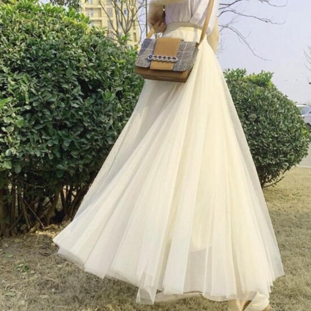 New Arrivals Open Run Pleats Long Skirt