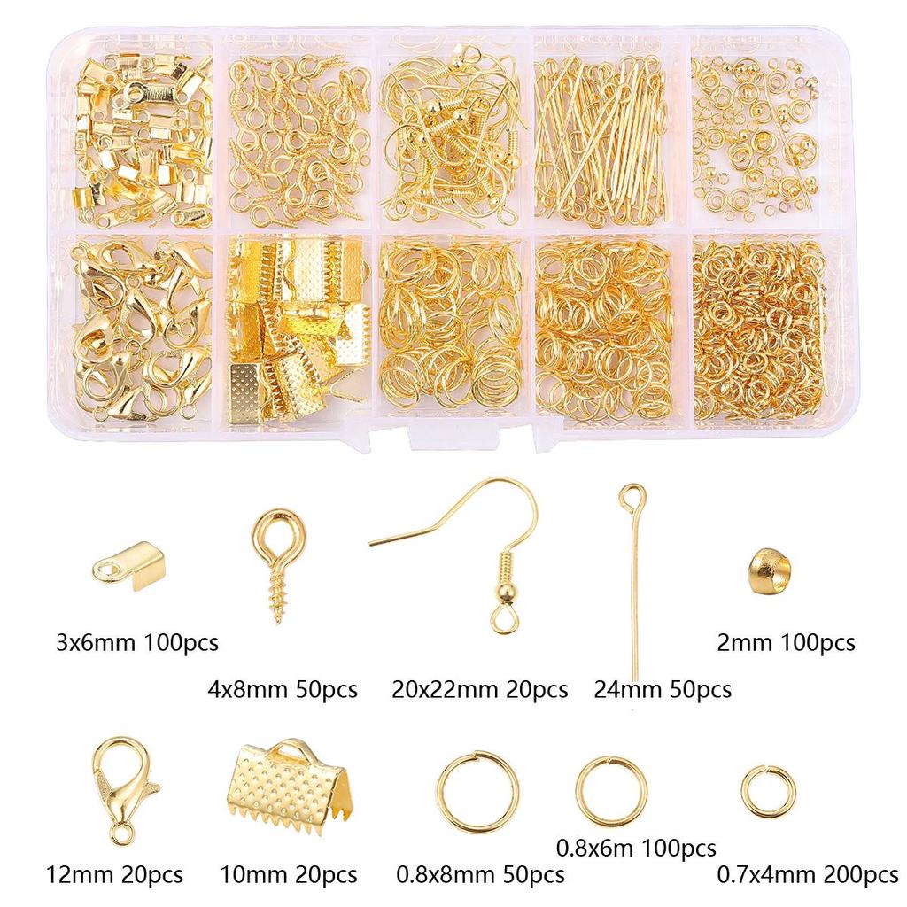 1Set/box Metal Charms Clasps Hook Earring Needle for DIY Accessories Jewelry Making