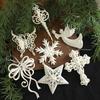 Christmas Decorations Xmas Tree Elk Snowflake Angel Wings Pendants Ornaments Hanging Decor Christmas Party New Year Kids Gift