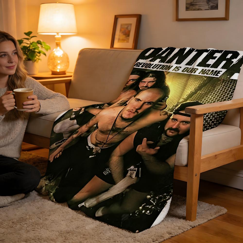 P-Pantera Группа Плед для дивана, короткий плюш, высокая плотность, для сна, в комнате с кондиционером, мягкий, приятный для кожи