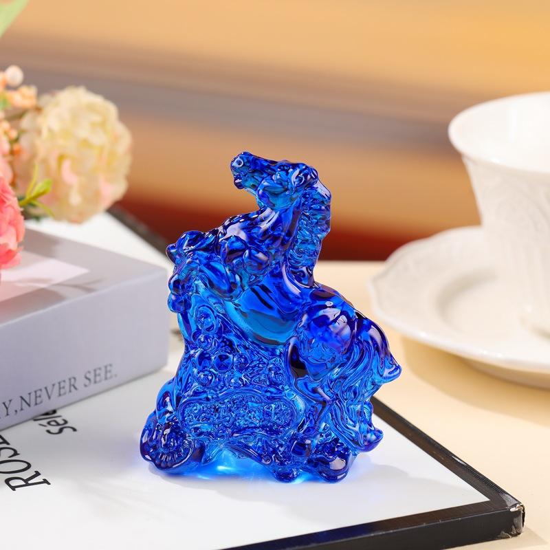 2026 Статуэтка Лошади по Зодиаку Коллекция Фэн-шуй Хрустальный Ловец Солнца Роскошный Декор для Дома Настольное Украшение