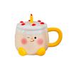 Milk Fufu Cake Ceramic Mug with Lid Cute Cartoon Water Cup As A Birthday Gift for A Girl’s Best Friend As A Souvenir