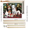 RUOPOTY Picture By Numbers Dog Animal DIY Frame On Canvas Acrylic HandPainted Wall Art Painting Cat For Living Room