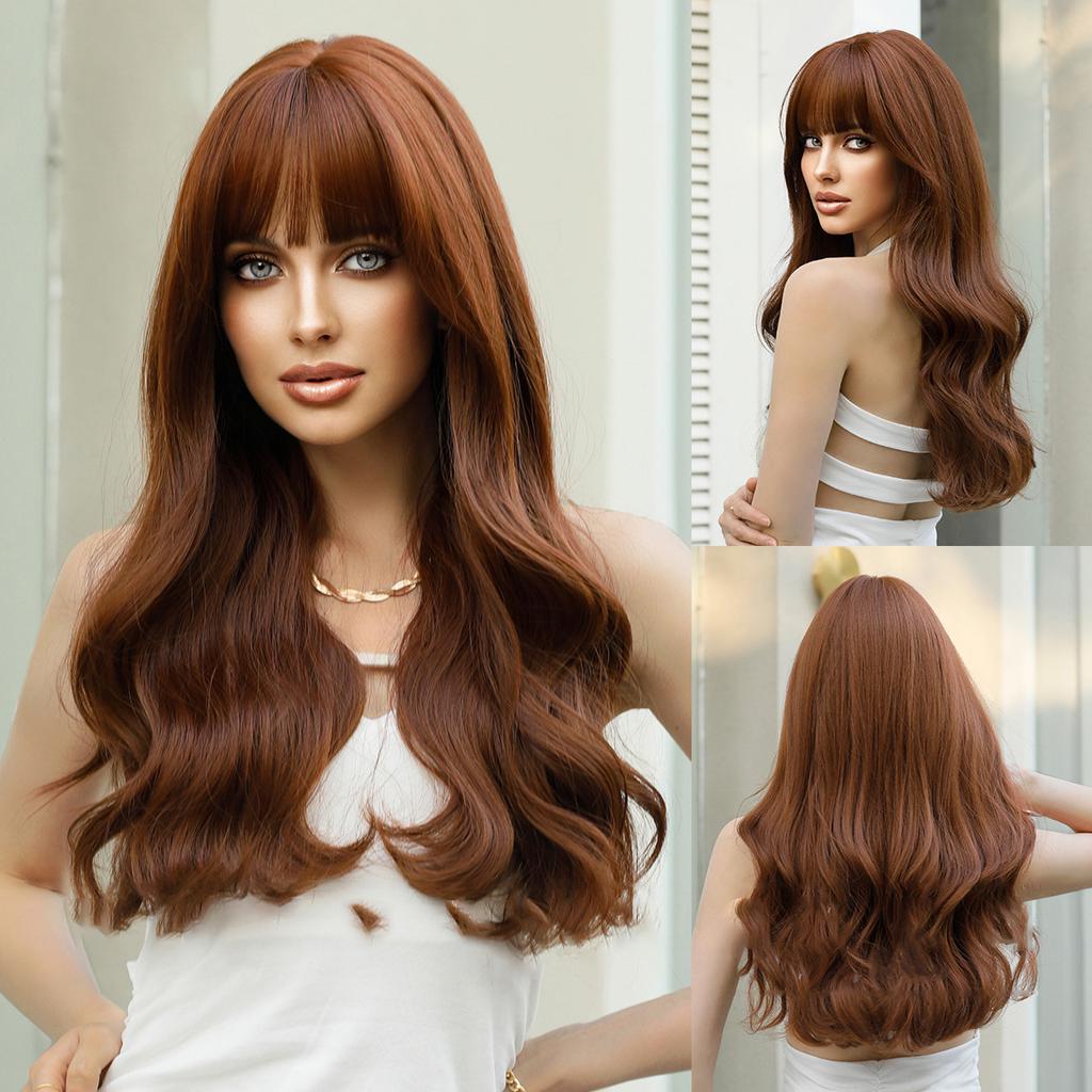 Женские парики, разнообразные дополнительные длинные вьющиеся волосы, челки, большие волны, полный головной убор, парики