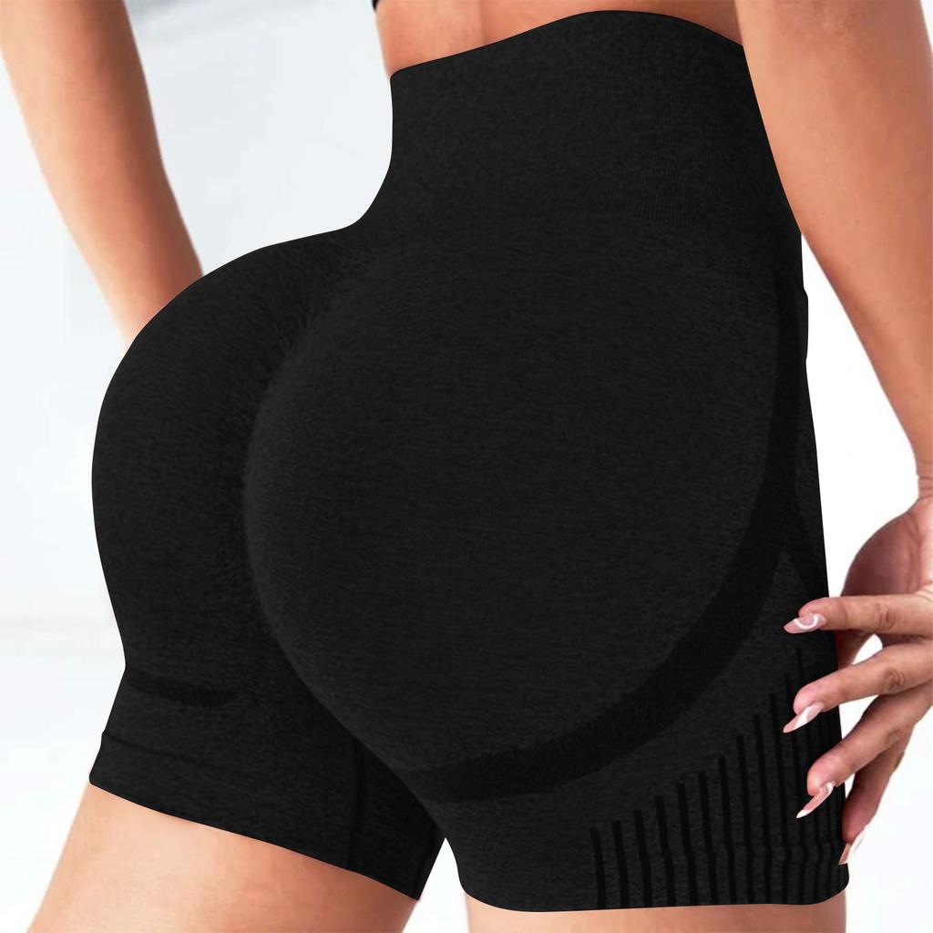 Women's Seamless High Waisted Casual Shorts, Sports Yoga Shorts, High Stretch Shorts