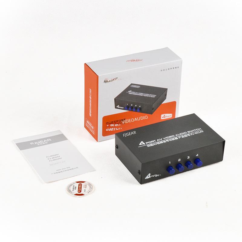 AV-коммутатор 4 входа 1 выход с интерфейсом типа «тюльпан»