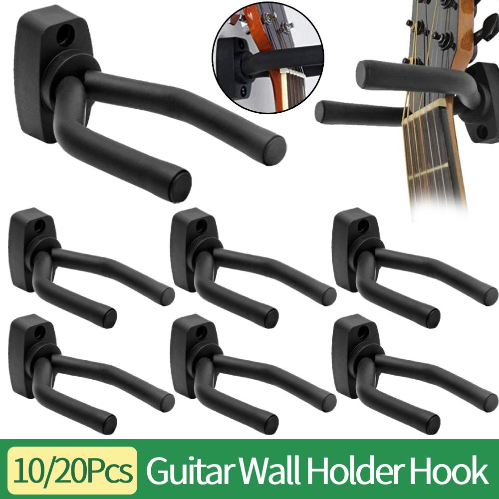 10/20 шт. Металлическая подставка для гитары Настенный держатель-крючок для акустической гитары Легко устанавливается с помощью винтов Аксессуар для инструмента гитары