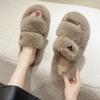 Толстая подошва, увеличивающая рост, пушистые тапочки, женские, для осени и зимы, интернет-знаменитости, легкая роскошь, универсальные, хлопковые, домашние, взрывные тапочки