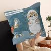 Cute Cat MMofusandS Office Cushion Pillowcase Car Cushion Cover45X45CM Lumbar Pillowcase Sofa Pillowcover