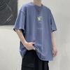 New Short-Sleeved T-shirt Men's Summer Korean Style Trendy Simple Half Sleeve Top Hong Kong Style Loose Casual Fashion Brand T-shirt
