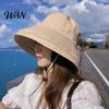 Wide Brim Bucket Hat Waterproof Rain with Chin Strap, Quick Drying Sun Packable Beach Hat, Breathable Mesh Ventilation Summer Headwear