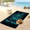 Norwich City Personalized Printed Beach Towel Soccer Logo Support Custom Name Text Absorbent Towel For Sport Travel Special Gift