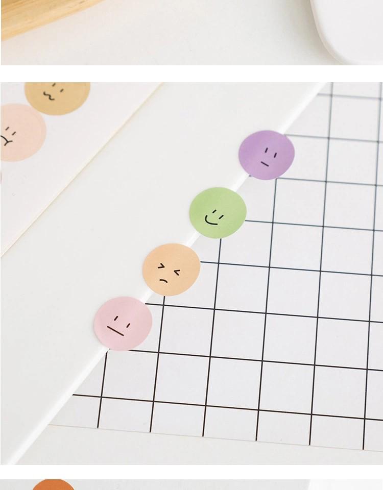 Цвет Моранди Наклейки для запечатывания с улыбающимся лицом - Круглое мультяшное выражение для скрапбуков и открыток