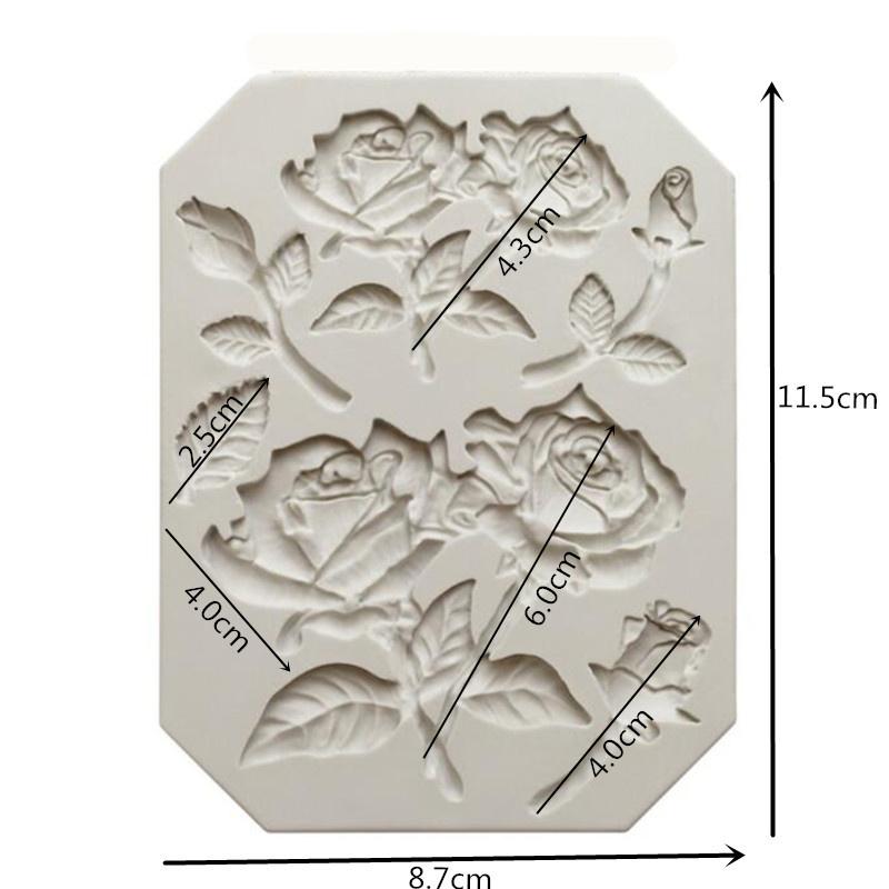 Rose Fondant Silicone Mold DIY Cake Mold Soft Candy Mold