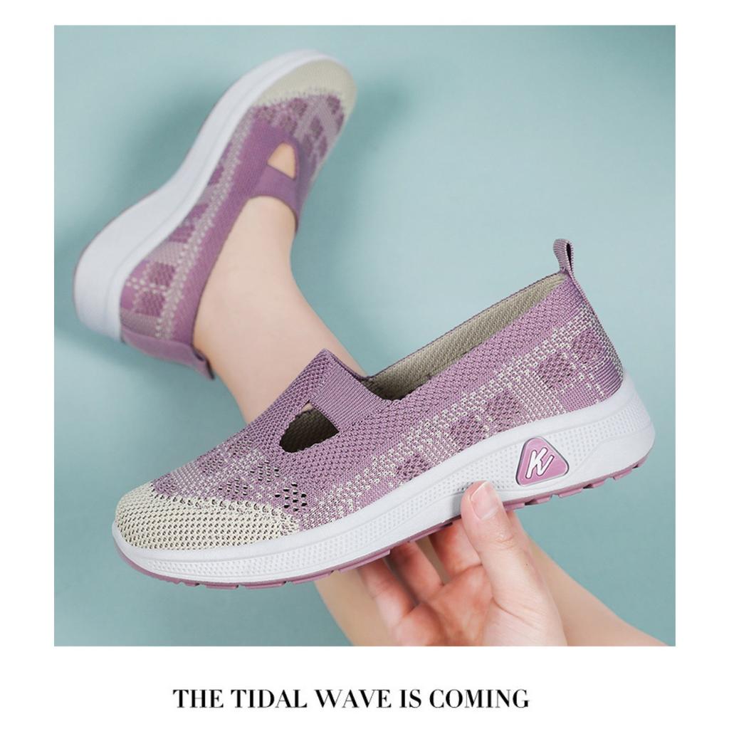 Женские летние новые дышащие и удобные туфли из ткани Single Shoe, туфли на одну ногу