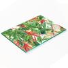 Glass Kitchen Serving Board with Graphic Floral Pattern 80x52 cm