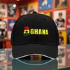 1 шт. Унисекс Бейсболка, Новый Стиль, Дышащая Черная Кепка Snapback с Принтом Ганы Для Кемпинга на Открытом Воздухе, Путешествий, Бега, Йоги, Ан