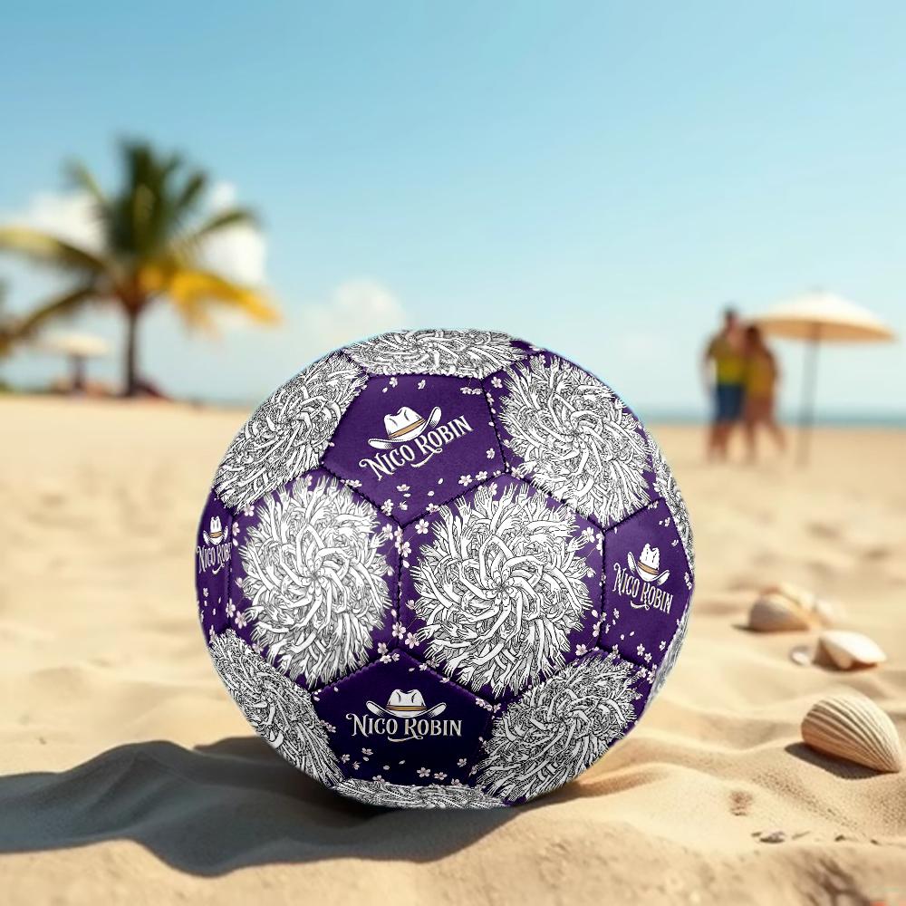 1pc One Piece Football Soccer Ball Size 5 Indoor Soccer Ball Fashion Colorful Backyard Game -Great For Sports Fans Gift HE26