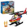 LEGO® 60411 Город Пожарный спасательный вертолет, Игрушка с минифигурками пилота и пожарного, Подарок для детей
