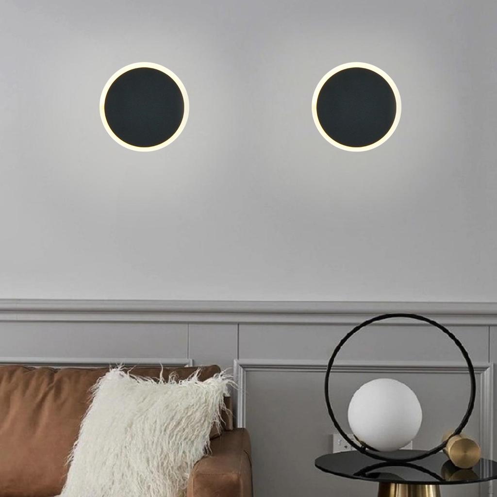 Contemporary Circular Wall Sconce with Adjustable Brightness for Home Decor