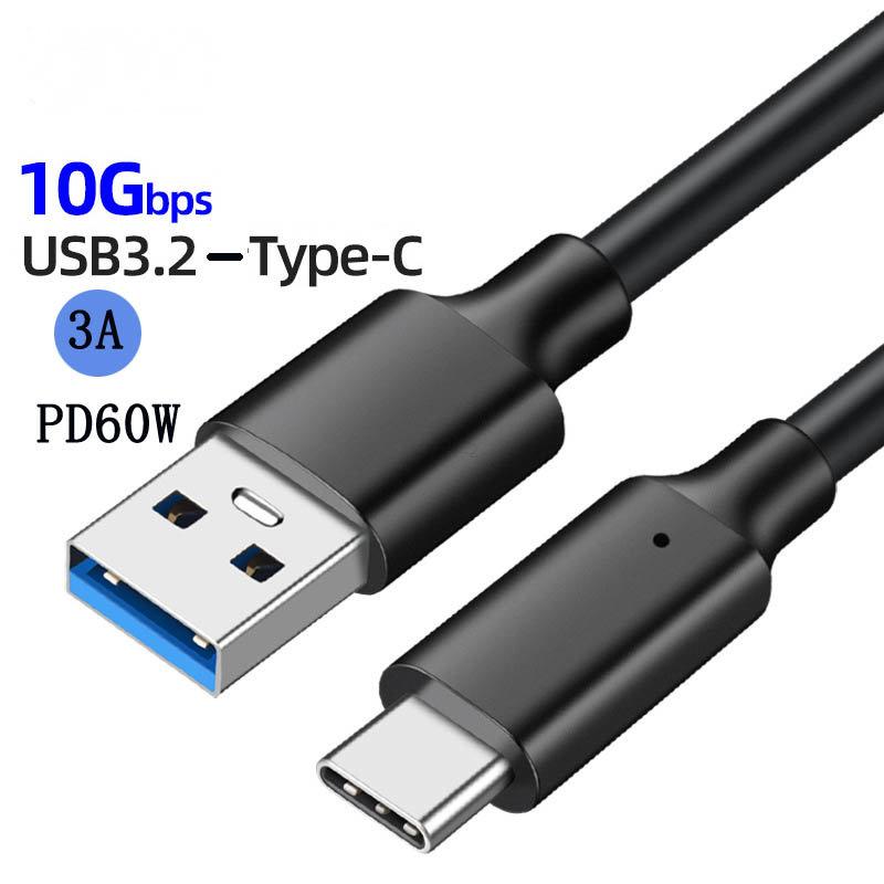 Кабель USB 3.2 to Type C для передачи данных с высокой скоростью для Xiaomi Redmi Samsung USBC-кабель для быстрой зарядки мобильного телефона