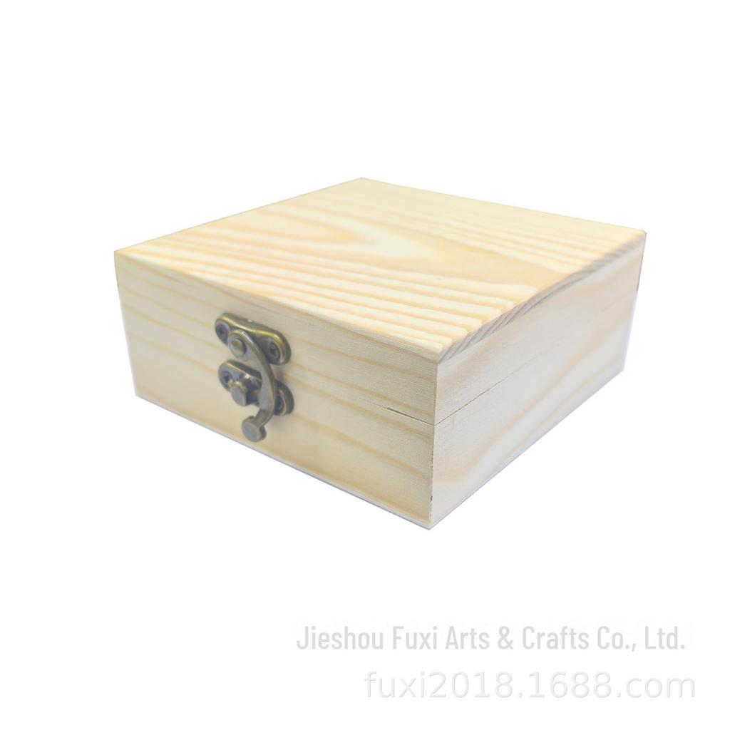 Шкатулка для украшений из натуральной сосны — простая однослойная шкатулка для хранения ожерелий в оригинальном цвете дерева