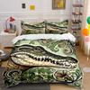 Crocodile Art Decor Set Soft Comfortable Duvet Cover Bedding Set Included 1*Duvet Cover & 2*Pillowcases gift