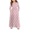 Girls' Maxi Dress - Long Sleeve Pocket Dress