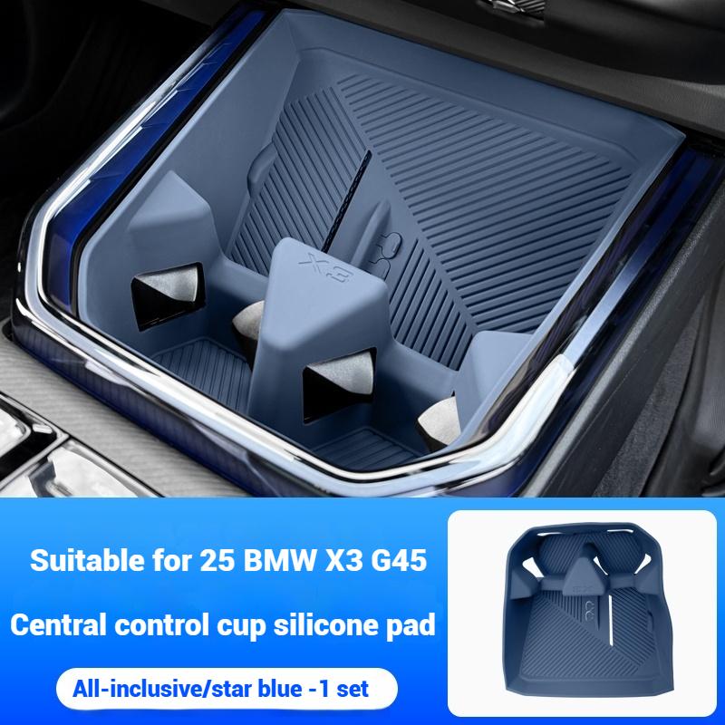 Для BMW X3 G45 2025+ Силиконовый подстаканник на консоль автомобиля Беспроводная зарядная площадка Защитная накладка Автомобильный коврик Автоаксессуары