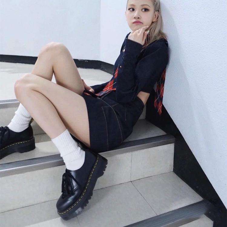 Туфли на толстой подошве, весенне-осенние туфли из искусственной кожи в британском стиле в стиле ретро, ​​туфли martin на шнуровке, туфли JK, туфли Мэри Джейн