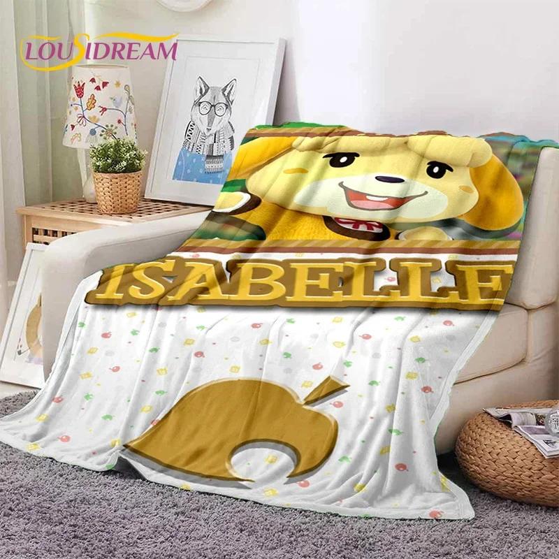 Cute Crossing New Horizons Cartoon Soft Flannel Blanket for Bed Bedroom Sofa Picnic,Throw Blanket for Cover Outdoor Leisure Gift