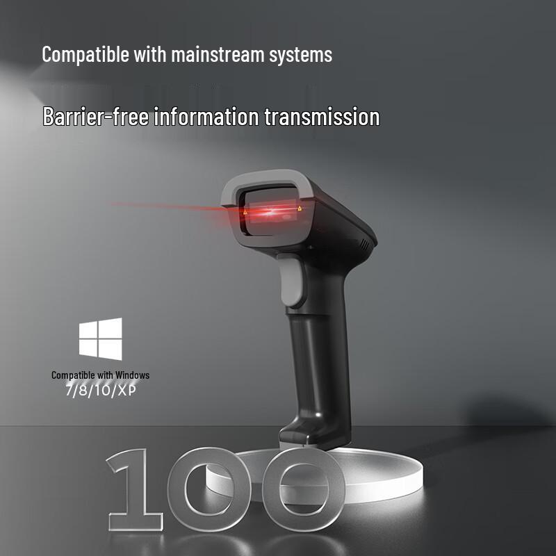 Беспроводной 1D Bluetooth сканер штрих-кодов Deli