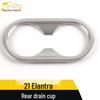 Кольцо подстаканника заднего из нержавеющей стали для Elantra 2021 - Декоративная наклейка на бокс подлокотника