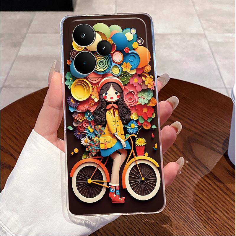 For Realme P4 5G Cover Realme P4 Pro 5G RMX5116 Case Clear Luxury Cute Love Heart Rabbit Funny Painted TPU Soft Silicone Casing